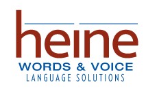 Heinewords, Translations and VoiceOvers